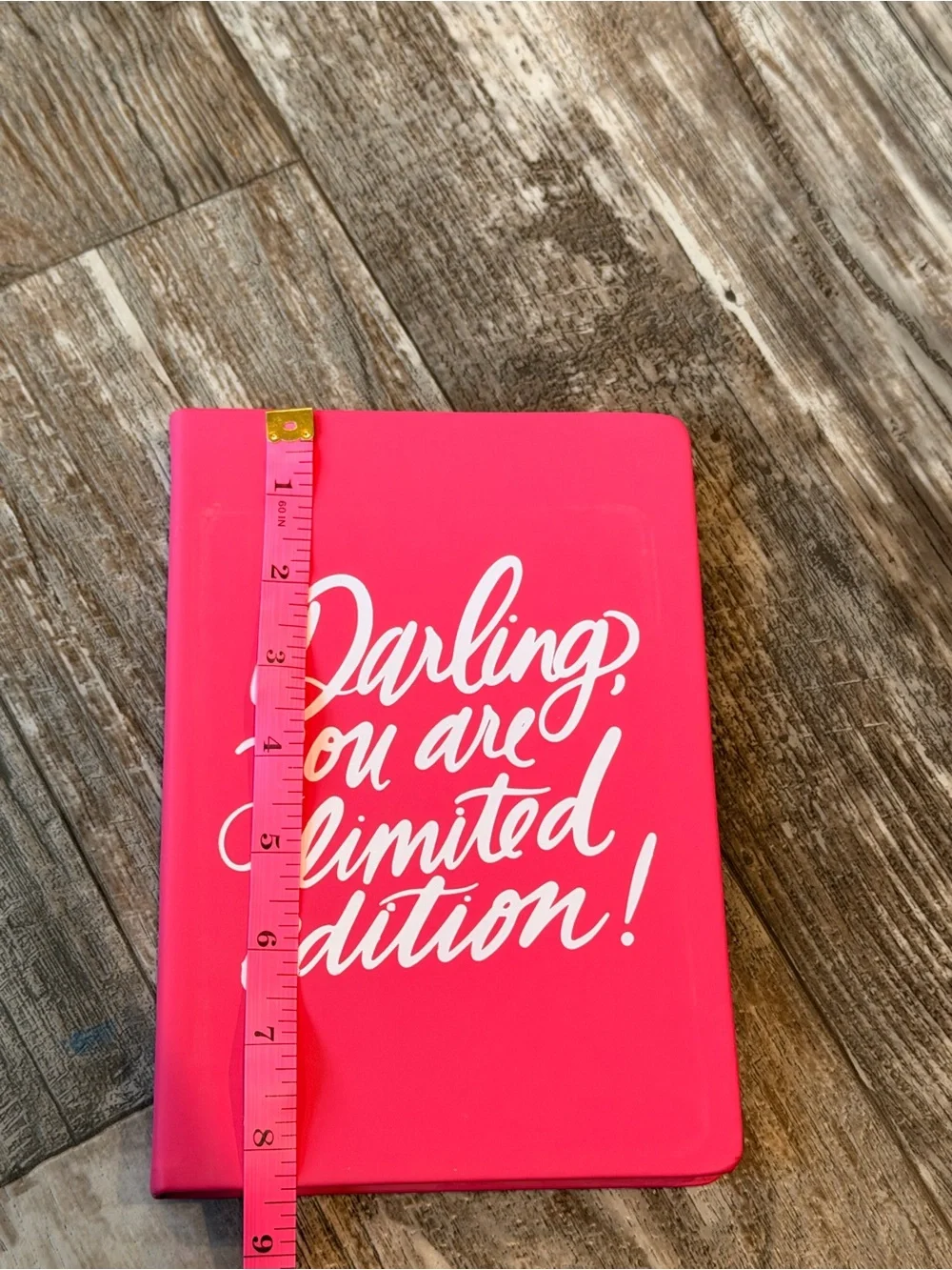 NWT-Hot Pink Notebook with Inspirational Script